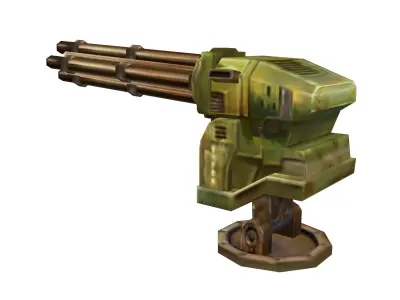 Mechanical-ship world of warcraft grenade launcher 3D model