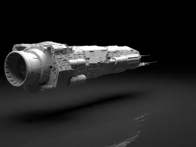 Sci-fi spaceship - Narwhal 3D model