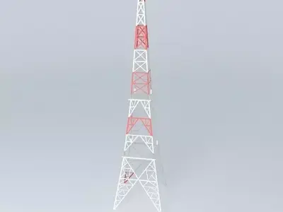 Tower model radio Free 3D model