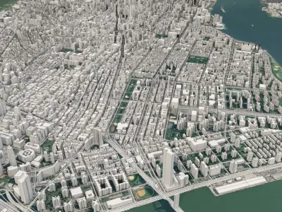 Cityscape New York USA 3D model
