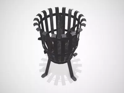 Fire Pit Basket Low-poly PBR Low-poly 3D model