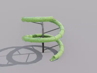 Waterslide Low-poly 3D model