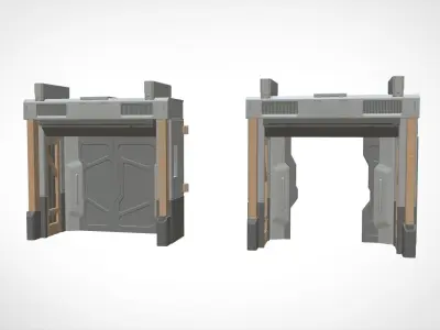 sci fi door 23 3D model