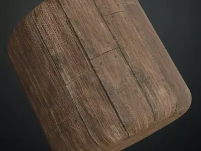 Weathered Redwood Horizontal Siding PBR Seamless Texture