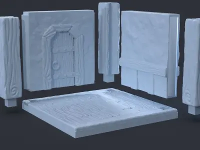 Tavern Walls DnD Set 3D print model