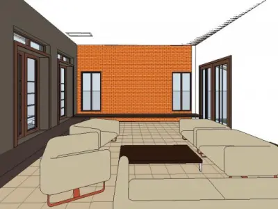 Residence G 2 house with two stories and garage 3D model