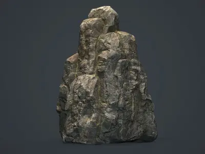 Rock Boulder 4 PBR  Low-poly 3D model