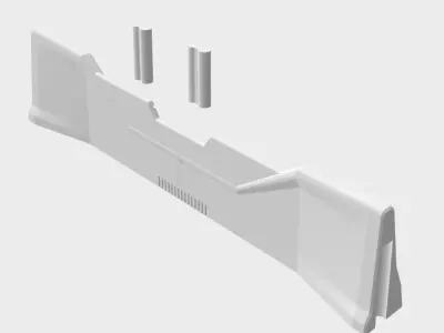 Space Tabletop continuous barricades or terrain for 28mm scale 3D print model
