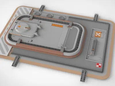 sci-fi Architecture kitbash 28 3D model