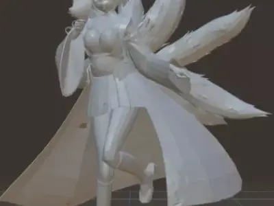 kitsune not 3dprint ready 3D print model