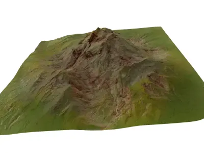 mountain Low-poly 3D model
