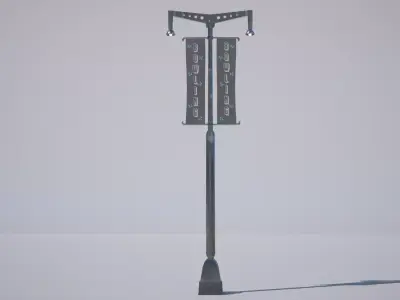 Street Lamp Low-poly 3D model 45