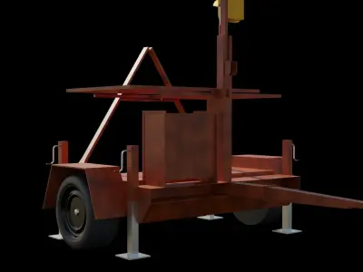 portable traffic lights 3D model