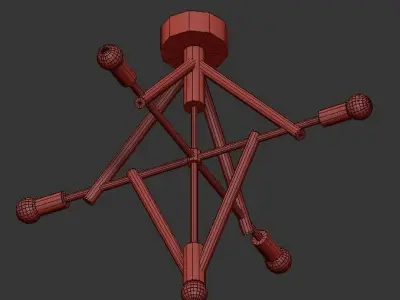 Lodge Chandelier 3D model
