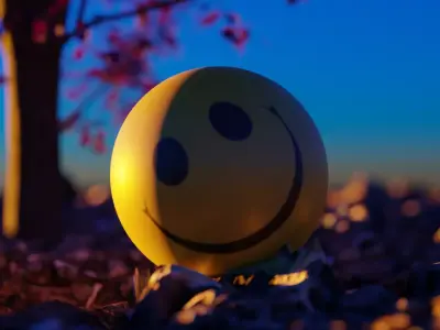 smiley face 3D model