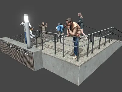 Stylized Lowpoly People Casual Pack Volume 9 Low-poly 3D model
