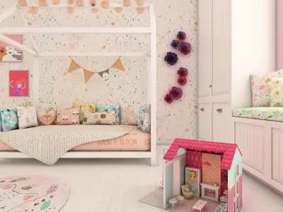 Kids Bedroom Montessori 3D model