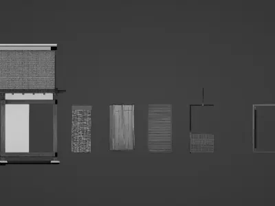 Trial Japanese Medieval House v1 Free 3D model