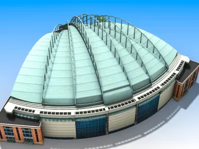 Milwaukee Brewers Stadium Low-poly 3D model