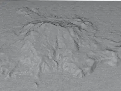 Ischia island 3d model terrain Low-poly 3D model