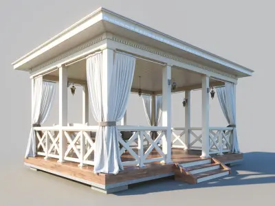 Wooden arbor 3D model
