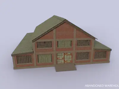 Abandoned Warehouse 01 Low-poly 3D model