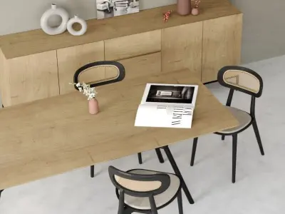 Dining set 01 3D model