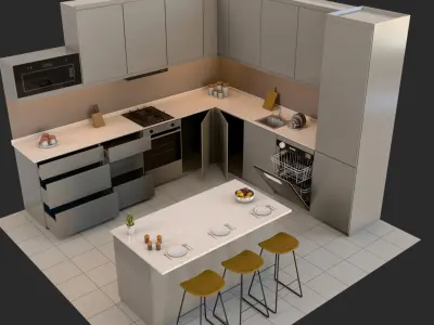 Modern Kitchen Set