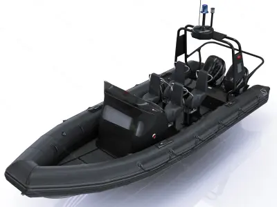  Military inflatable boat Zodiac and engine Mercury Verado 200 RHIB 