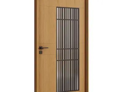 Interior door 22 Low-poly 3D model