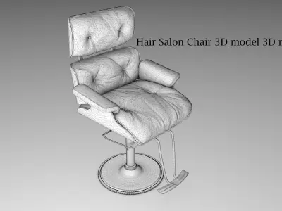 Hair Salon Chair 3D model 3D model 3D model