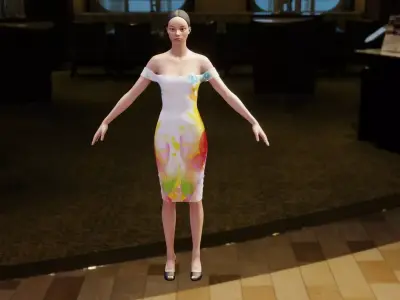 The florist party dress  3D model