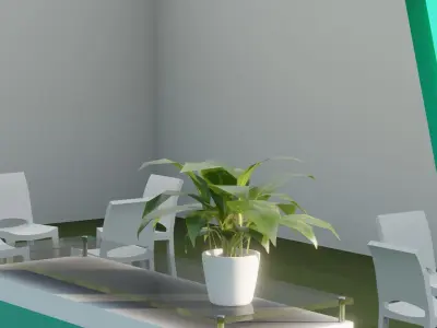 Exhibition Stalls Low-poly 3D model