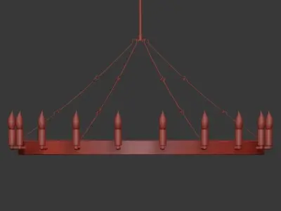 Amino Round Chandelier 18 Restoration Hardware 3D model