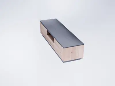 Low Poly TV Stand - Minimalist Media Console for Interior  3D model