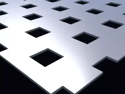 Perforated panel with 18 percent opening 25O139 3D model