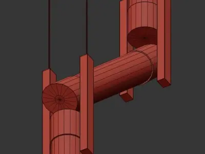 Bambou Vertical 3D model