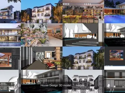 House Design 3D model 3D Model Pack