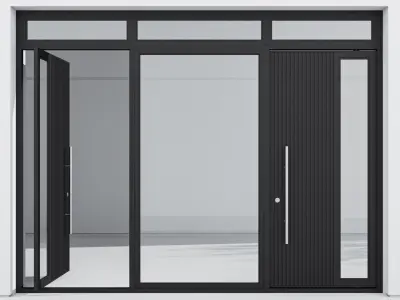 Aluminium door 204 3D model