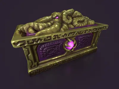 Ancient sarcophagus Low-poly 3D model