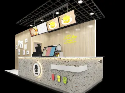 Milk tea shop 3D model
