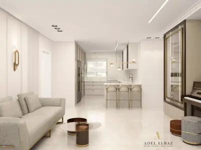 model of a house in a modern classic  3D model