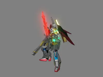 Attacker Gundam 7 3D model