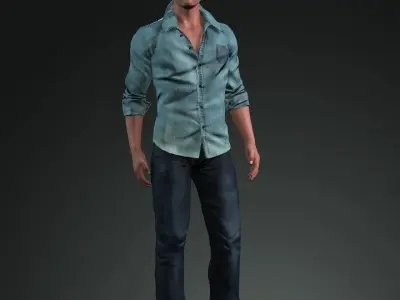 Asian man  rigged 3D model 3D model