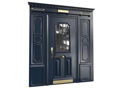 Entrance classic door 84 3D model