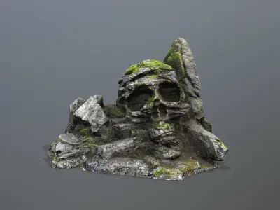 Skull Rock Low-poly 3D model purchase
