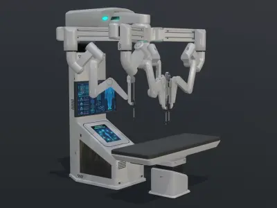 Surgical Robotic System Low-poly 3D model