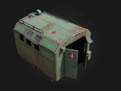 Rustic Medical Shelter  A Lifeline in the Wilderness 3D model