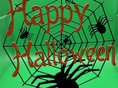 Spider Web Door Hanger STL 3D print model