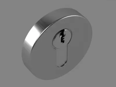 Door Handle and Lock 3D model